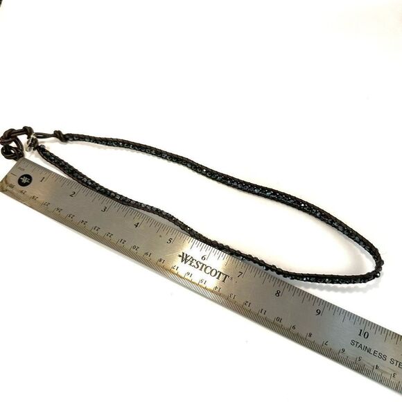 Brown and blue beaded wrap around bracelet - Picture 4 of 4